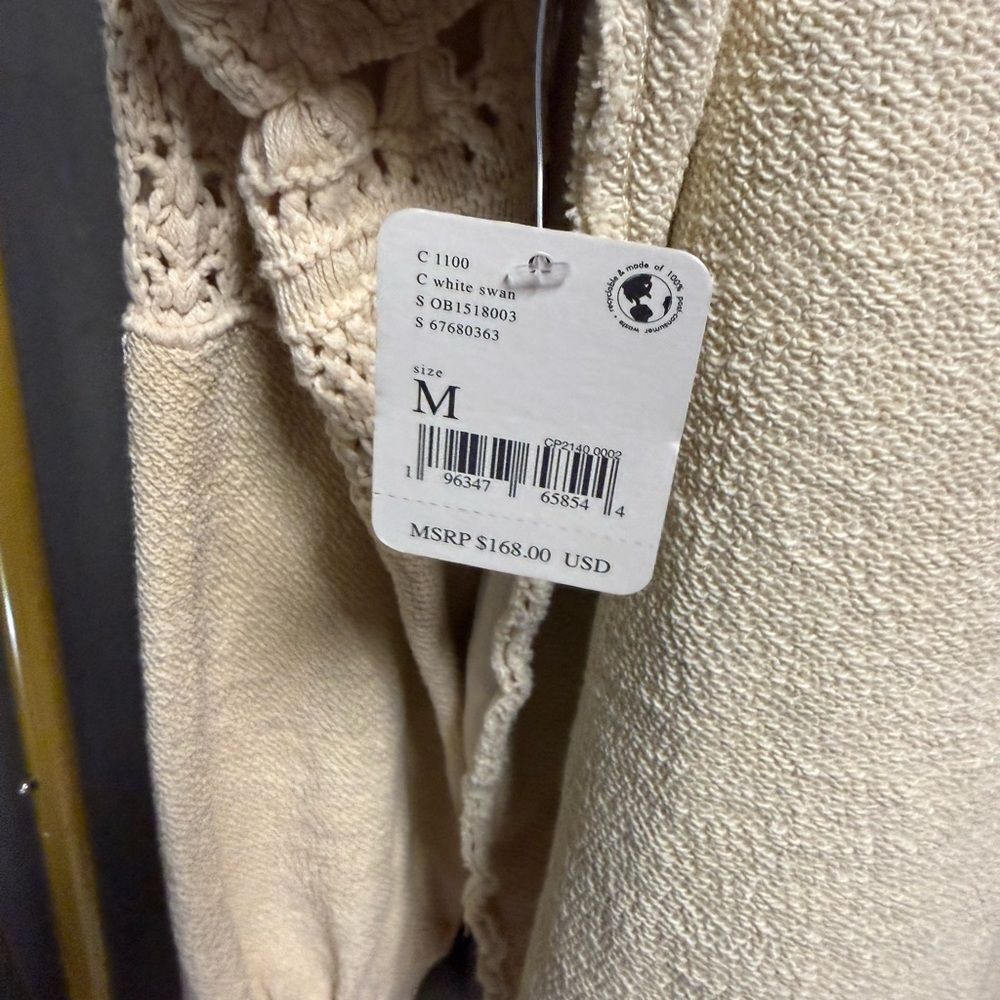 Free People Dune Bug Crochet Cardi in Oatmeal - Picture 10 of 10